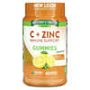 C + Zinc, Immune Support, Natural Lemon, 60 Vegan Gummies