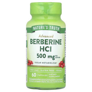 Nature's Truth, Berbérine avancée, 500 mg, 60 capsules végétariennes (250 mg par capsule)