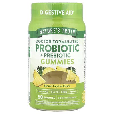 Nature's Truth, Probiotic + Prebiotic Gummies, Natural Tropical Flavor, 50 Gummies