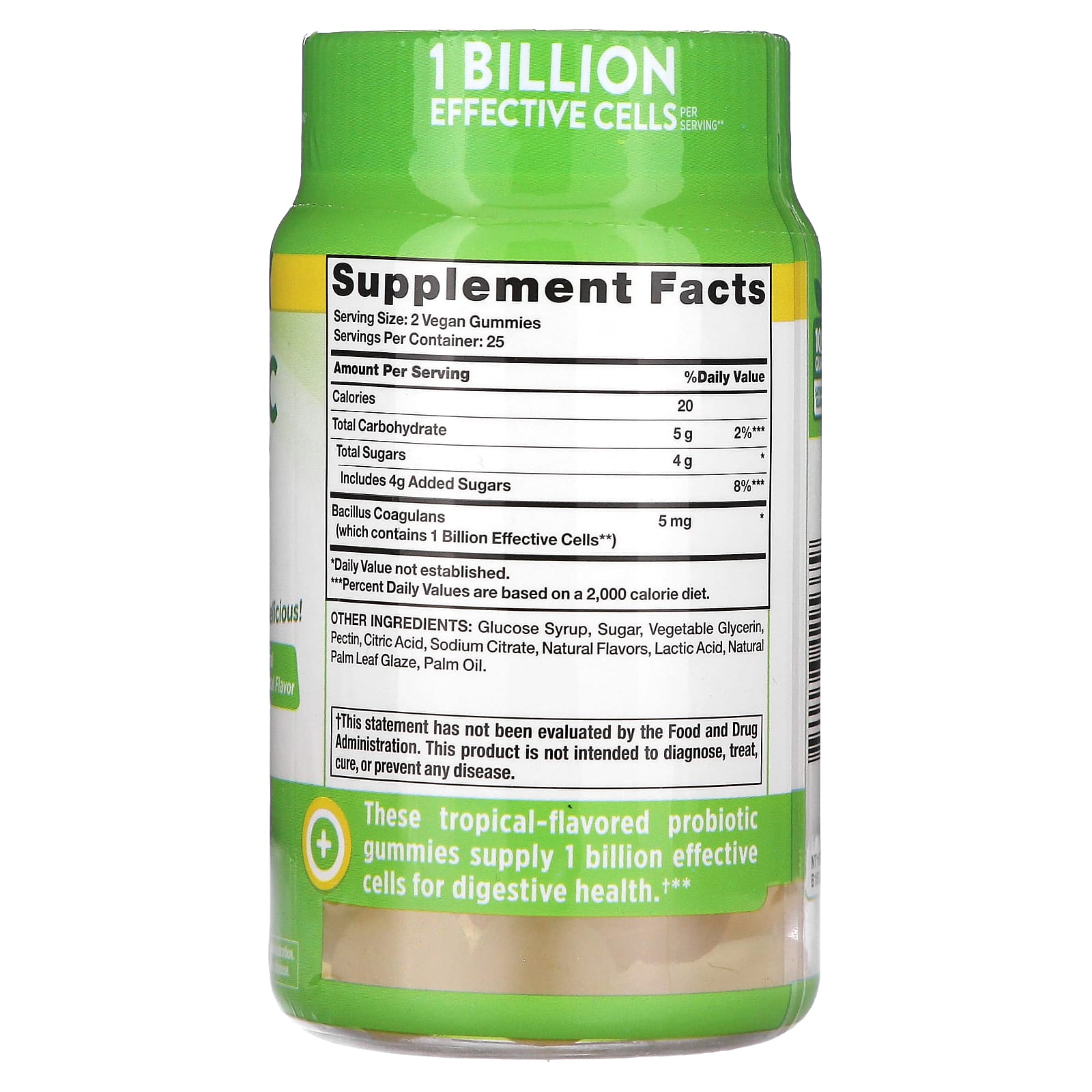 Nature's Truth, Probiotic Digestive Aid Gummies, Natural Tropical, 50