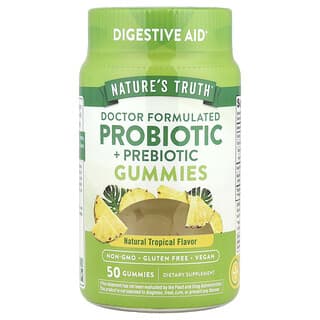 Nature's Truth, Probiotic + Prebiotic Gummies, Natural Tropical, 50 Gummies