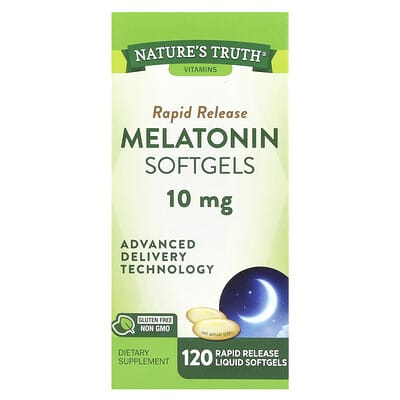 Nature's Truth, Melatonin, Immediate Release, 10 mg, 120 Immediate-Release Liquid Softgels