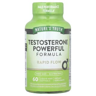 Nature's Truth, Formule puissante de testostérone, 60 capsules à enveloppe molle Liquid Max