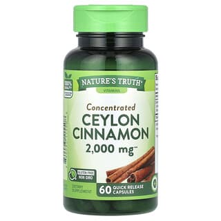 Nature's Truth, Concentrated Ceylon Cinnamon, 2,000 mg, 60 Quick Release Capsules
