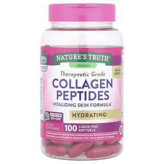 Nature's Truth, Peptídeos de Colágeno, 100 Cápsulas Softgel Líquidas Máximas