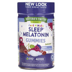 Nature's Truth, Just 4 Kids, Sleep Melatonin, Natural Cherrylicious, 1 mg, 40 vegane Fruchtgummis