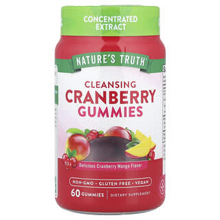 Nature's Truth, クレンジング クランベリーグミ、天然クランベリーマンゴー、500mg、ヴィーガングミ60粒