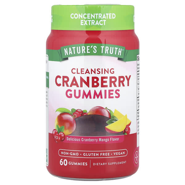 Cleansing Cranberry Gummies, Delicious Cranberry Mango, 60 Gummies