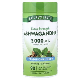 Nature's Truth, Ashwagandha, 90 capsules à libération rapide