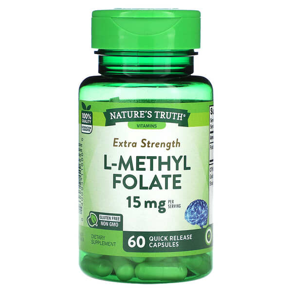 Nature's Truth, L-Methylfolat, extra stark, 7,5 mg, 60 Kapseln mit schneller Freisetzung