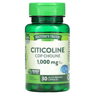 Nature's Truth, Citicoline CDP choline, 1000 mg, 30 capsules à libération rapide