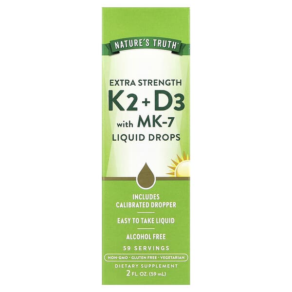 K2 + D3 with MK-7 Liquid Drops, 2 fl oz (59 ml)