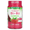 відновлювальний вітамін D3 та вітамін B12, полуниця, 60 вегетаріанських жувальних таблеток