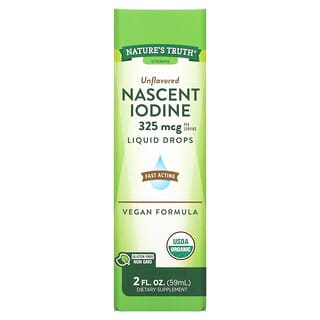 Nature's Truth, Vitamins, Nascent Iodine, Liquid Drops, Unflavored, 325 mcg, 2 fl oz (59 ml)