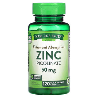 Nature's Truth, Zinc Picolinate, 50 mg, 120 Quick Release Capsules