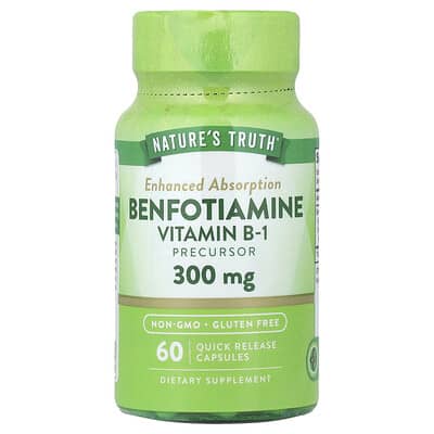 Nature's Truth, Benfotiamine, 300 mg, 60 Immediate-Release Capsules