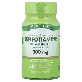 Nature's Truth, Benfotiamine, 300 mg, 60 Quick Release Capsules