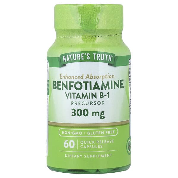 Nature's Truth Benfotiamine, 300 mg, 60 Quick Release Capsules