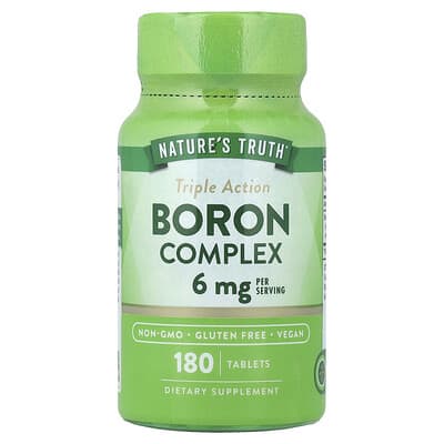 Nature's Truth, Boron Complex, Triple Action, 180 Tablets (3 mg Each Tablet)