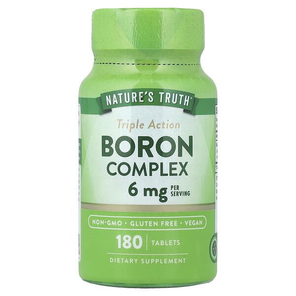 Nature's Truth Boron Complex, Triple Action, 180 Tablets (3 mg Per tablet)