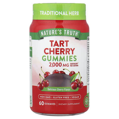 Nature's Truth, Tart Cherry Gummies, Delicious Cherry, 60 Gummies (1,000 mg per Gummy)