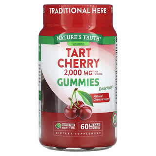 Nature's Truth, Tart Cherry, Natural Cherry, 2,000 mg, 60 Vegan Gummies (1,000 mg per Gummy)