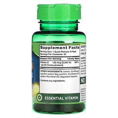Nature's Truth, Liposomal D3, улучшенная формула, 125 мкг (5000 МЕ), 60 мягких таблеток быстрого высвобождения