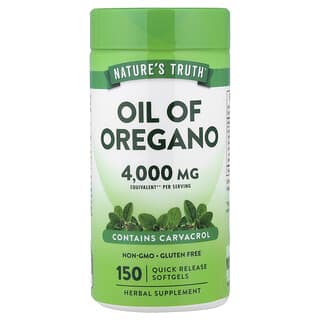 Nature's Truth, Oil of Oregano, 4,000 mg, 150 Quick Release Softgels (2,000 mg per Softgel)