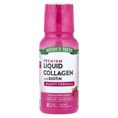 Nature's Truth, Premium Liquid Collagen with Biotin, Delicious Berry, 237 ml (8 fl oz)