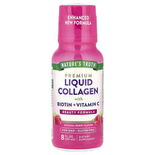 Nature's Truth, Premium Liquid Collagen with Biotin + Vitamin C, Natural Berry, 8 fl oz (237 ml)