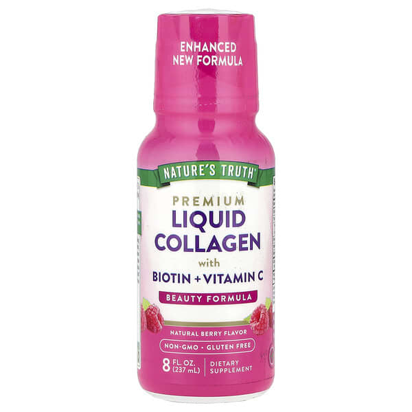 Nature's Truth, 비오틴 함유 프리미엄 액상 콜라겐, 딜리셔스 베리 맛, 237ml(8fl oz)