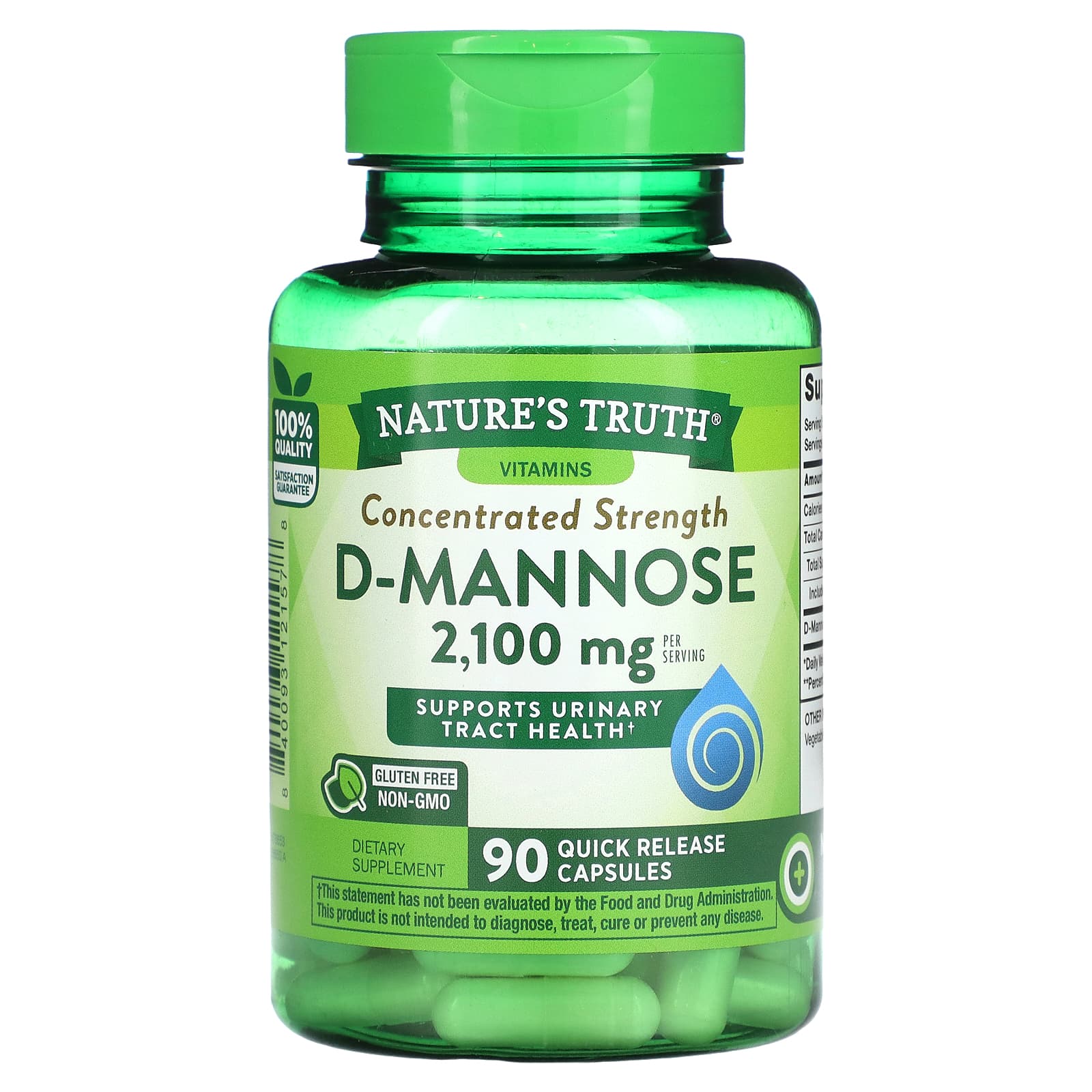 Nature's Truth, Concentrated Strength, DMannose, 2,100 mg, 90 Quick