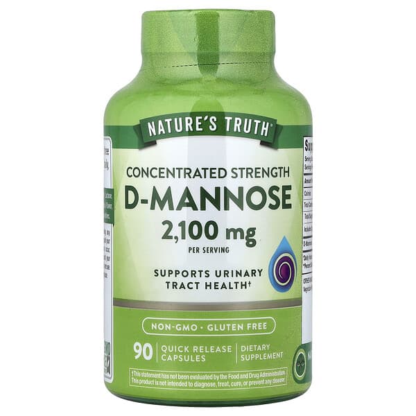 D-Mannose, 90 Quick Release Capsules (700 mg per Capsule)