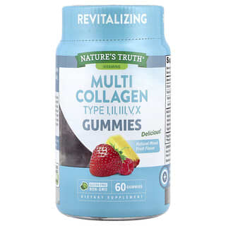 Nature's Truth, Gomitas con múltiples tipos de colágeno, Frutas mixtas naturales, 60 gomitas