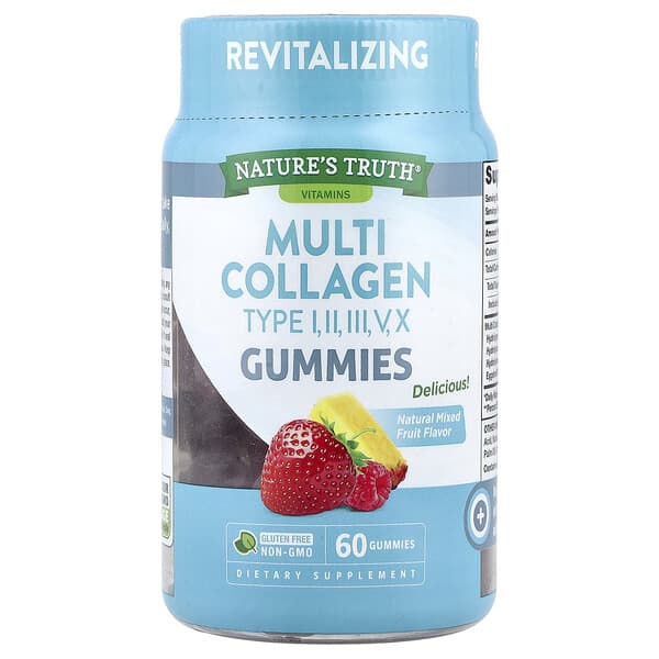 Multi Collagen Gummies, Natural Mixed Fruit, 60 Gummies
