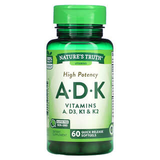 Nature's Truth, High Potency A, D, K, 60 Quick Release Softgels