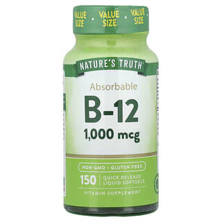 Nature's Truth, Absorbable B-12, 1,000 mcg, 150 Quick Release Liquid Softgels