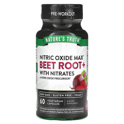 Nature's Truth, Nitric Oxide, Beetroot + Nitrates, 60 Vegetarian Capsules
