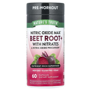 Nature's Truth, 산화질소, 비트 뿌리+, 질산염 함유, 베지 캡슐 60정