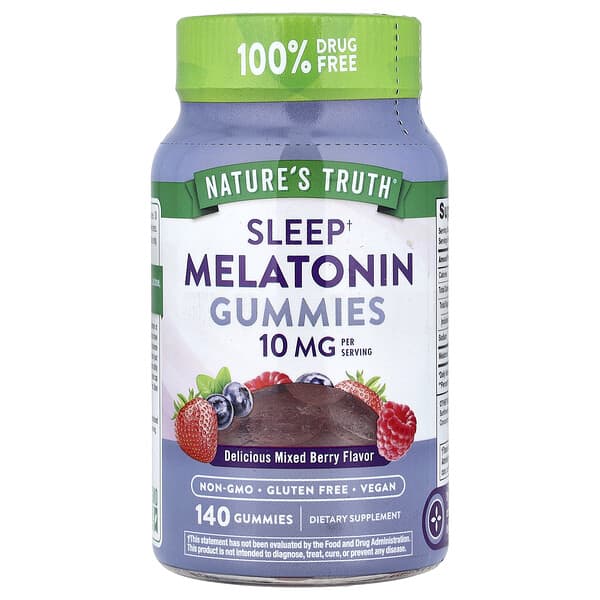 Nature's Truth, Sleep Melatonin Gummies, Mixed Berry, 140 Gummies (5 mg per Gummy) — product photo 1