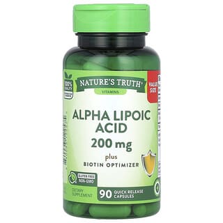 Nature's Truth, альфа-липоевая кислота, 200 мг, 90 капсул с быстрым высвобождением