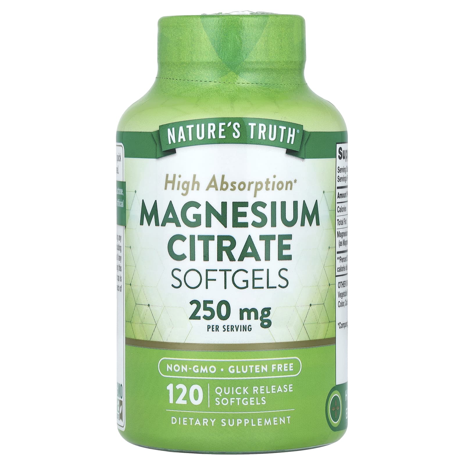 Magnesium Citrate, 120 Quick Release Softgels (125 mg per Softgel)