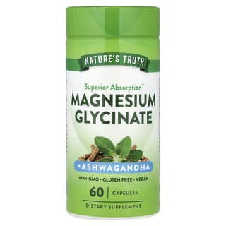 Nature's Truth, Glycinate de magnésium et ashwagandha, 60 capsules