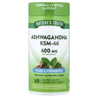 Nature's Truth, Ashwagandha KSM-66® Plus L-Theanine, 60 Coated Caplets