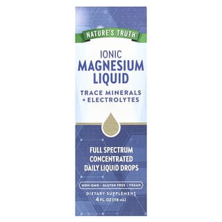 Nature's Truth, Magnésio Líquido Iônico, Sem Sabor, 118 ml (4 fl oz)