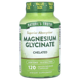 Nature's Truth, Glicynian magnezu, chelatowany, 120 kapsułek o szybkim uwalnianiu