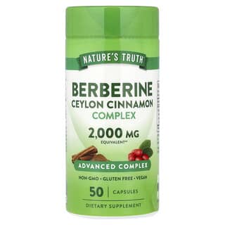Nature's Truth, Berberine, комплекс із цейлонської кориці, 2000 мг, 50 капсул