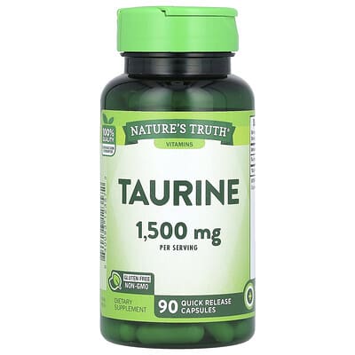 Nature's Truth, Vitamins, Taurine, 1500 mg, 90 Immediate-Release Capsules (500 mg per capsule)