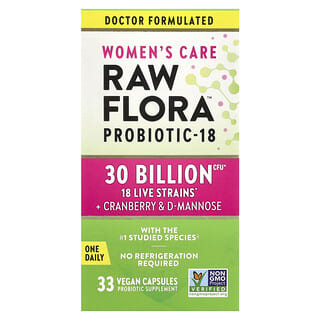 Nature's Truth, Soins pour femmes, RAW Flora™ Probiotic-18, 33 capsules vegan