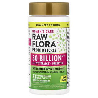 Nature's Truth, Women's Care, RAW Flora™, пробіотик-18, 30 млрд КУО, 33 веганські капсули